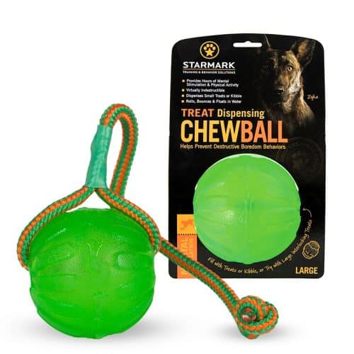 Gumijasta žoga z vrvico Starmark Swing 'n Fling Chew 4